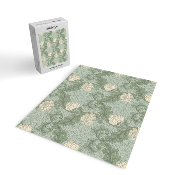 Vintage Floral Arts and Crafts Style Jigsaw Puzzle Gallery Image 2