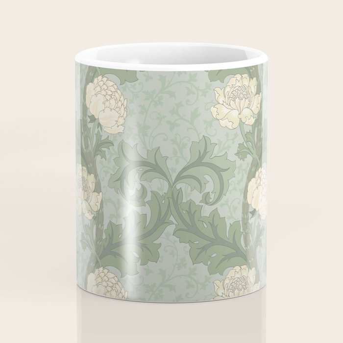 Vintage Floral Arts and Crafts Style Coffee Mug Gallery Image 4