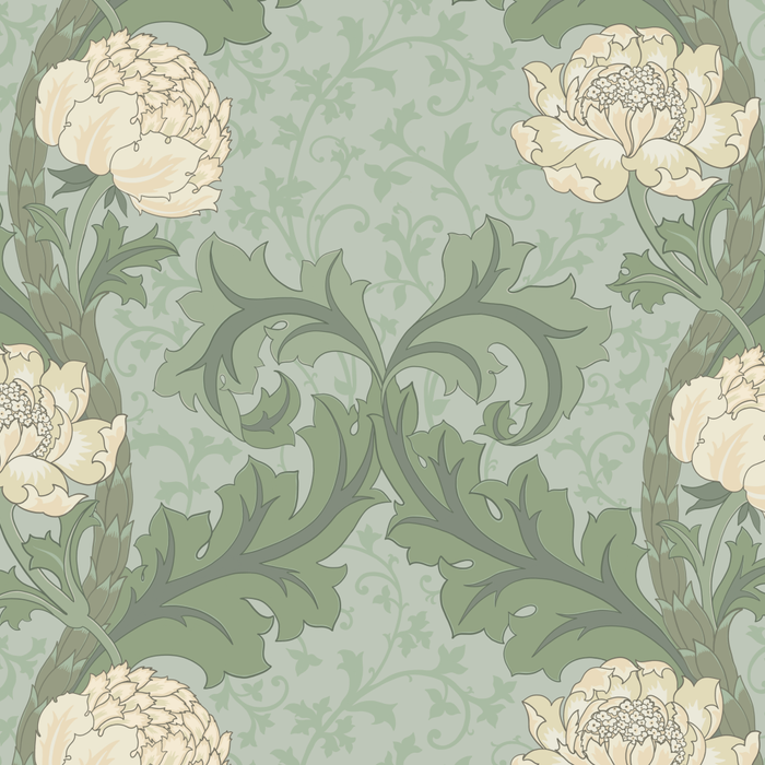 Vintage Floral Arts and Crafts Style Coffee Mug Gallery Image 2