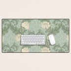 Vintage Floral Arts and Crafts Style Desk Mat Gallery Image 1