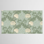 Vintage Floral Arts and Crafts Style Tablecloth Gallery Image 2