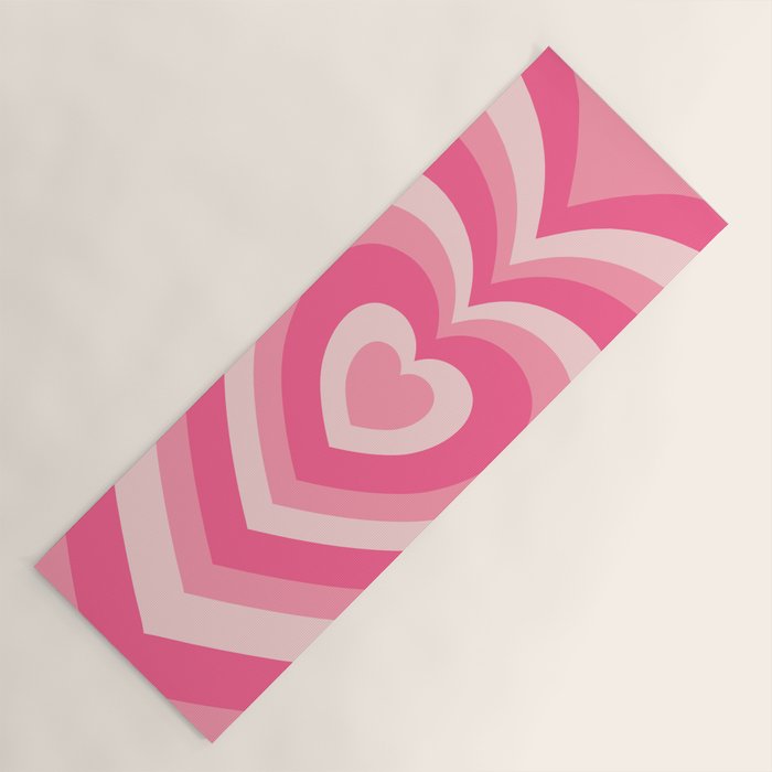 Hypnotic Pink Hearts Yoga Mat Gallery Image 1