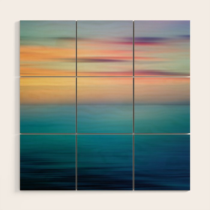 Abstract Seascape Wood Wall Art Gallery Image 1