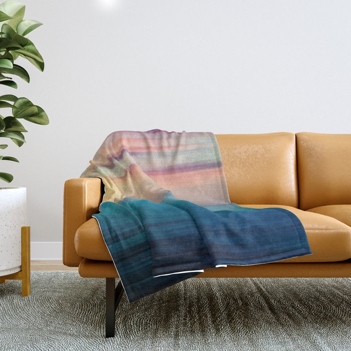 Abstract Seascape Throw Blanket Gallery Image 1