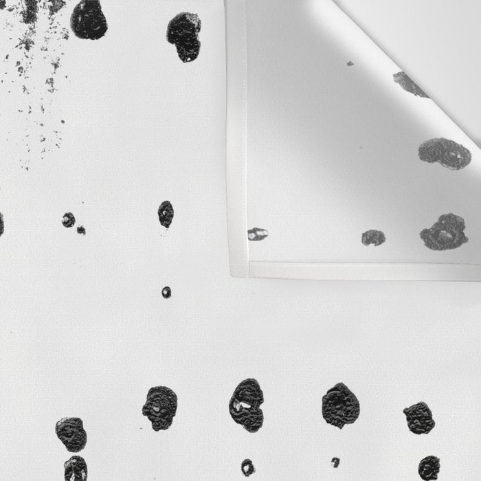 Medium Dots Pattern Black and White Distressed Texture Abstract Wall Tapestry Gallery Image 3