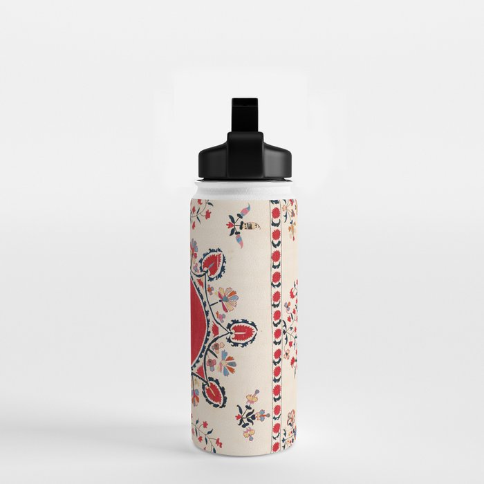 Tashkent Suzani Kokand Uzbekistan Embroidery Print Water Bottle Gallery Image 2