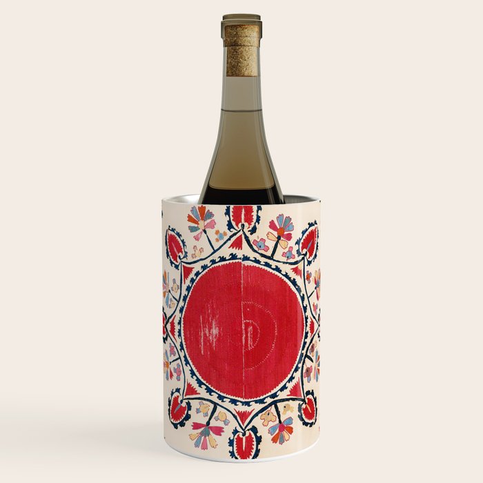 Tashkent Suzani Kokand Uzbekistan Embroidery Print Wine Chiller Gallery Image 1