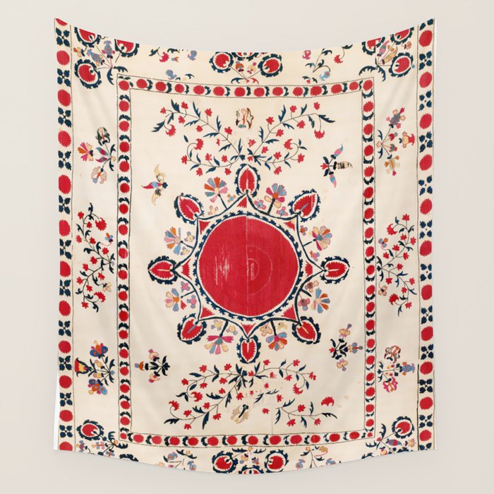 Tashkent Suzani Kokand Uzbekistan Embroidery Print Wall Tapestry Gallery Image 1