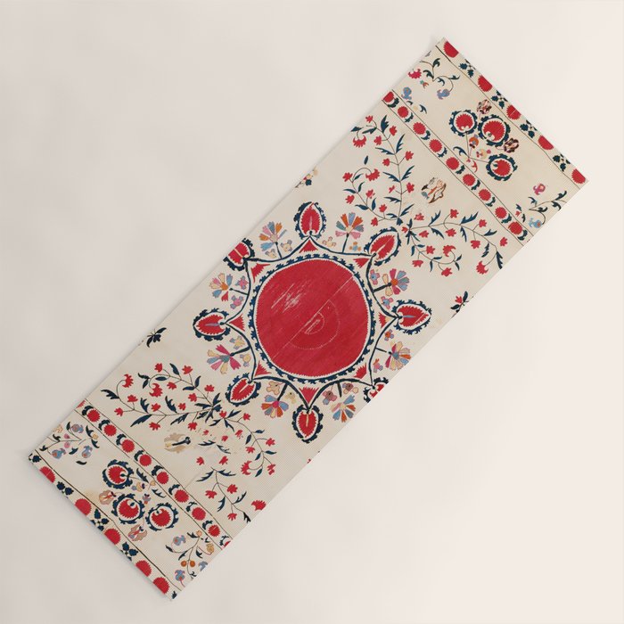 Tashkent Suzani Kokand Uzbekistan Embroidery Print Yoga Mat Gallery Image 1