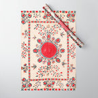 Tashkent Suzani Kokand Uzbekistan Embroidery Print Wrapping Paper Gallery Image 1