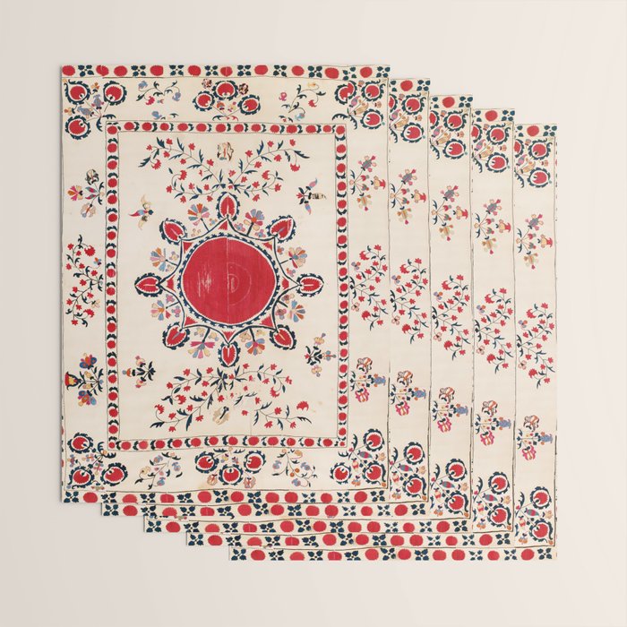 Tashkent Suzani Kokand Uzbekistan Embroidery Print Wrapping Paper Gallery Image 3
