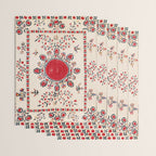 Tashkent Suzani Kokand Uzbekistan Embroidery Print Wrapping Paper Gallery Image 3