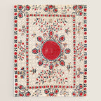 Tashkent Suzani Kokand Uzbekistan Embroidery Print Jigsaw Puzzle Gallery Image 1