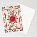 Tashkent Suzani Kokand Uzbekistan Embroidery Print Stationery Card Gallery Image 2