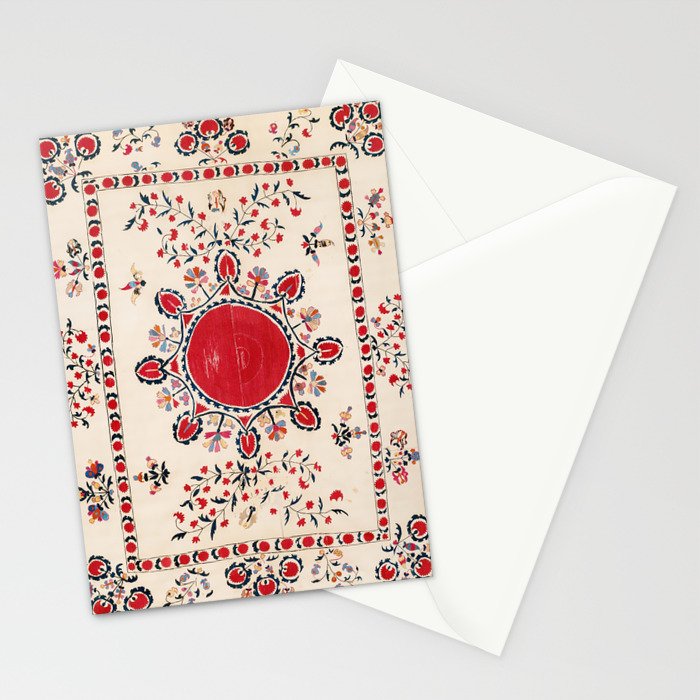 Tashkent Suzani Kokand Uzbekistan Embroidery Print Stationery Card Gallery Image 2