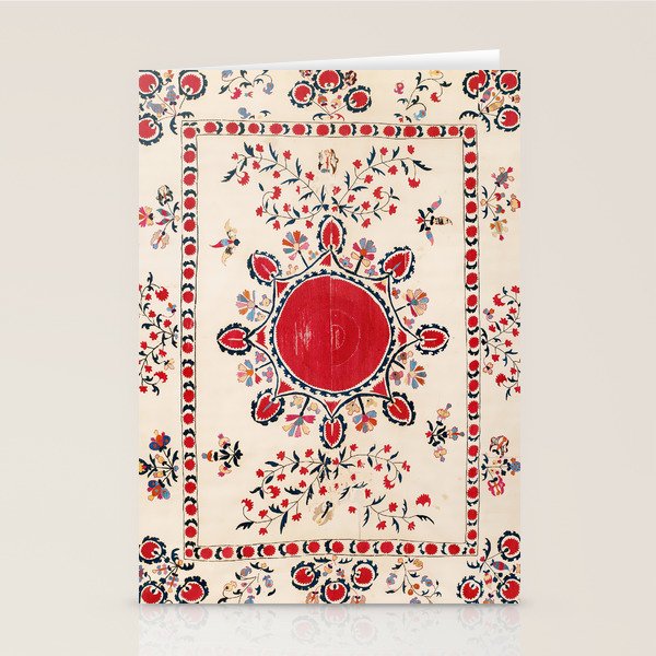 Tashkent Suzani Kokand Uzbekistan Embroidery Print Stationery Card Gallery Image 2