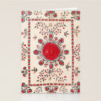Tashkent Suzani Kokand Uzbekistan Embroidery Print Stationery Card Gallery Image 2