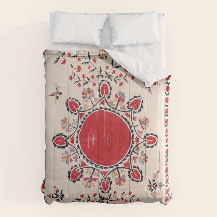 Tashkent Suzani Kokand Uzbekistan Embroidery Print Comforter Gallery Image 6