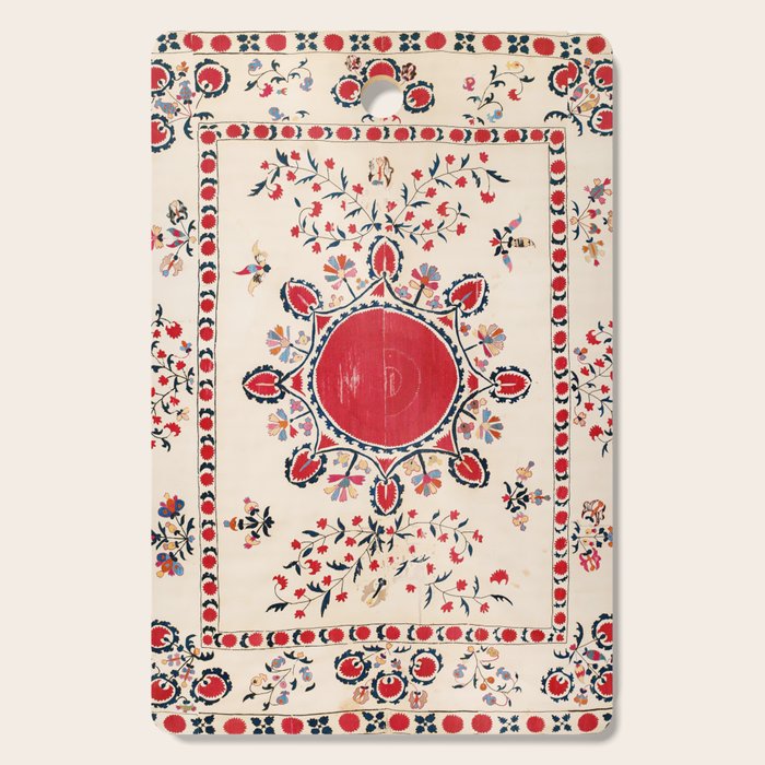 Tashkent Suzani Kokand Uzbekistan Embroidery Print Cutting Board Gallery Image 1