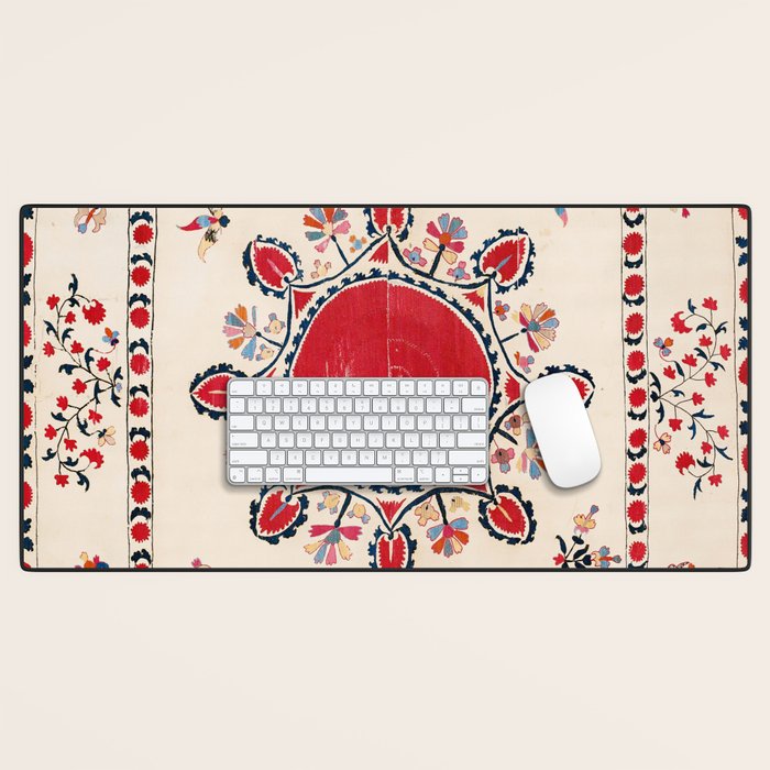Tashkent Suzani Kokand Uzbekistan Embroidery Print Desk Mat Gallery Image 1