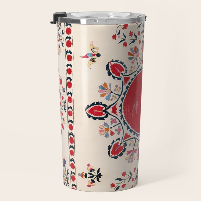Tashkent Suzani Kokand Uzbekistan Embroidery Print Travel Mug Gallery Image 3