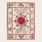 Tashkent Suzani Kokand Uzbekistan Embroidery Print Poster Gallery Image 4