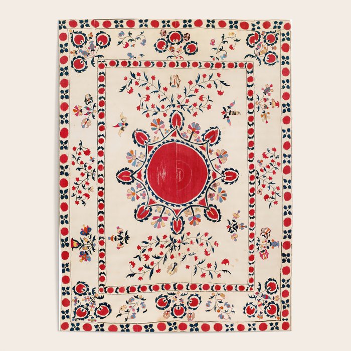 Tashkent Suzani Kokand Uzbekistan Embroidery Print Poster Gallery Image 4