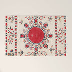 Tashkent Suzani Kokand Uzbekistan Embroidery Print Welcome Mat Gallery Image 1