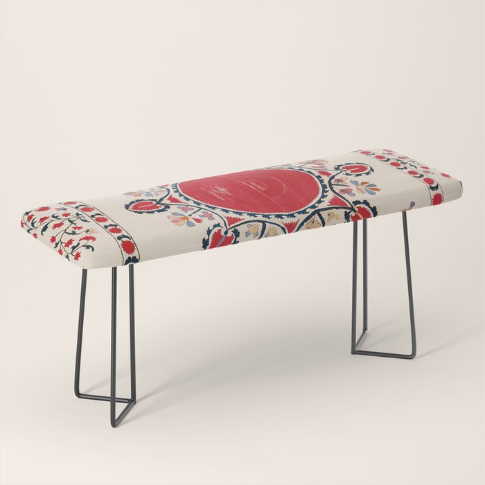 Tashkent Suzani Kokand Uzbekistan Embroidery Print Bench Gallery Image 1