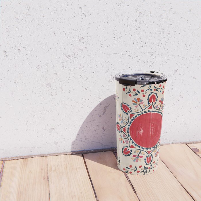 Tashkent Suzani Kokand Uzbekistan Embroidery Print Travel Mug Gallery Image 4