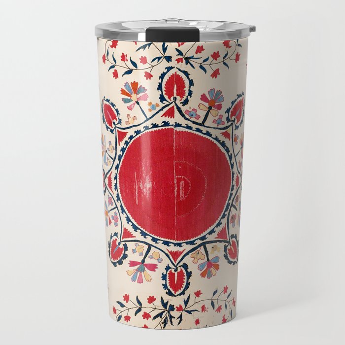 Tashkent Suzani Kokand Uzbekistan Embroidery Print Travel Mug Gallery Image 1