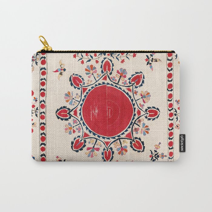 Tashkent Suzani Kokand Uzbekistan Embroidery Print Carry All Pouch Gallery Image 1