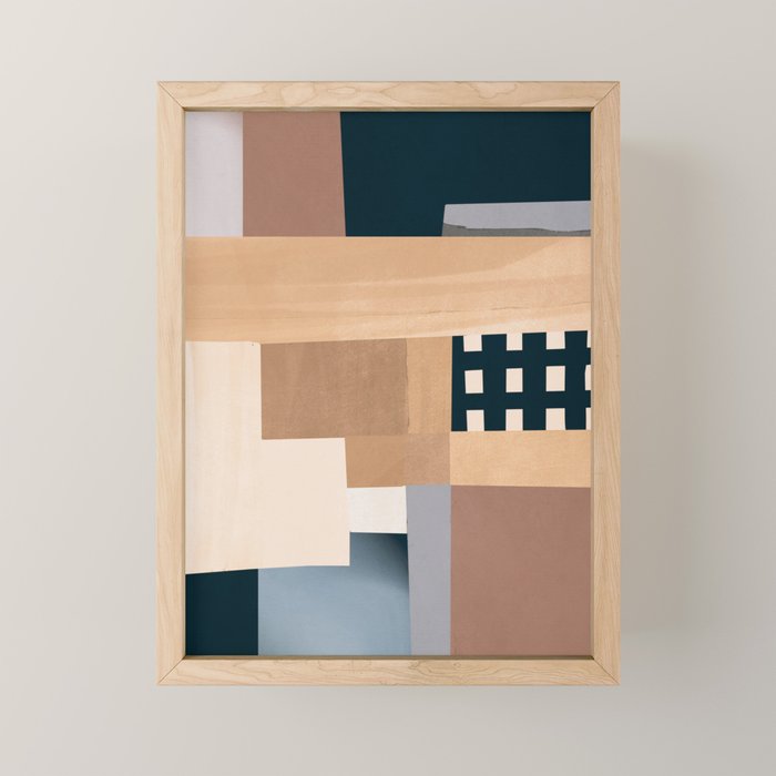 Modern Abstraction Mocha Mousse 3 Mini Art Print Gallery Image 1