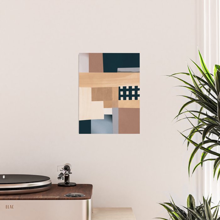 Modern Abstraction Mocha Mousse 3 Poster Gallery Image 2