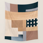 Modern Abstraction Mocha Mousse 3 Wall Tapestry Gallery Image 4