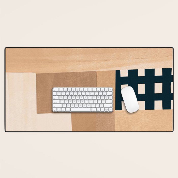 Modern Abstraction Mocha Mousse 3 Desk Mat Gallery Image 1