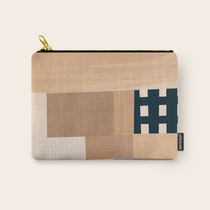 Modern Abstraction Mocha Mousse 3 Carry All Pouch Gallery Image 1