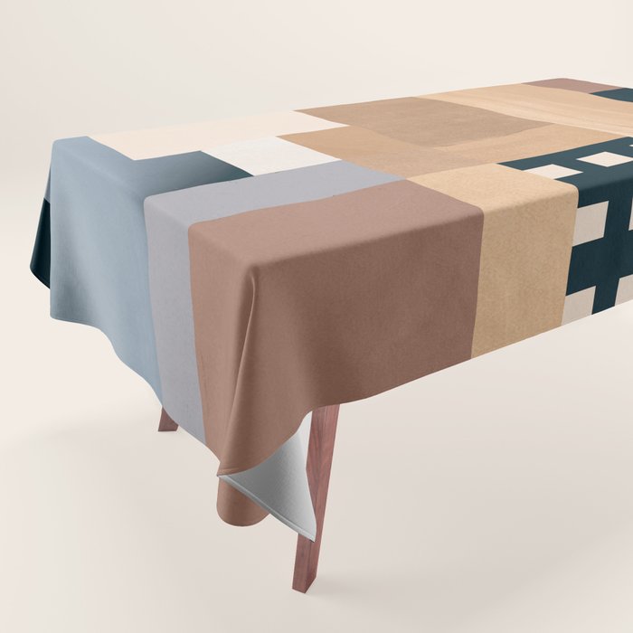 Modern Abstraction Mocha Mousse 3 Tablecloth Gallery Image 1