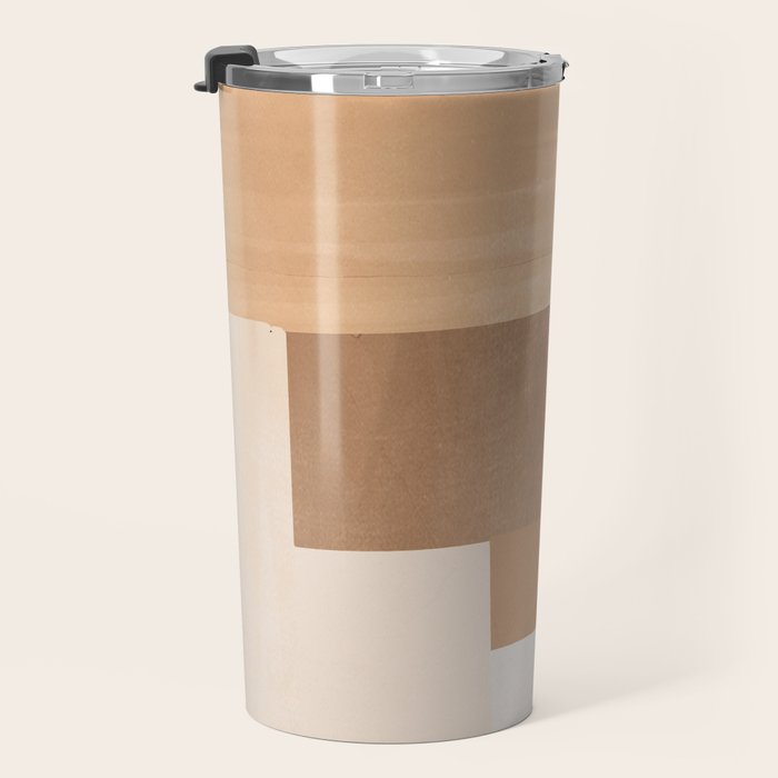 Modern Abstraction Mocha Mousse 3 Travel Mug Gallery Image 3