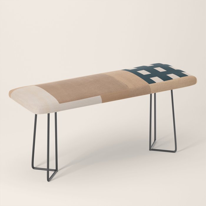 Modern Abstraction Mocha Mousse 3 Bench Gallery Image 1