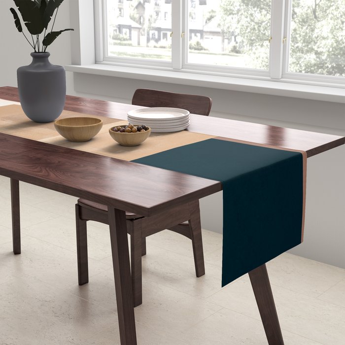 Modern Abstraction Mocha Mousse 3 Table Runner Gallery Image 2