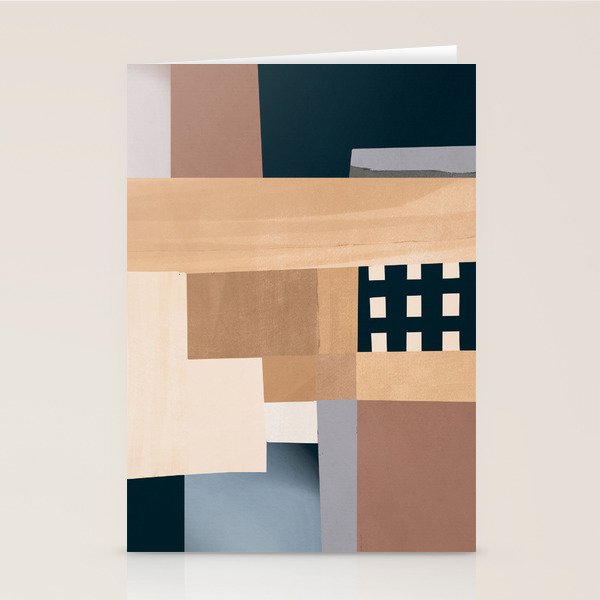 Modern Abstraction Mocha Mousse 3 Stationery Card Gallery Image 2