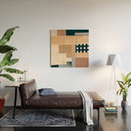Modern Abstraction Mocha Mousse 3 Wood Wall Art Gallery Image 2