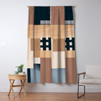 Modern Abstraction Mocha Mousse 3 Window Curtain Gallery Image 5