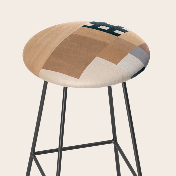 Modern Abstraction Mocha Mousse 3 Stool Gallery Image 2
