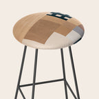 Modern Abstraction Mocha Mousse 3 Stool Gallery Image 2