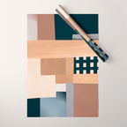 Modern Abstraction Mocha Mousse 3 Wrapping Paper Gallery Image 1