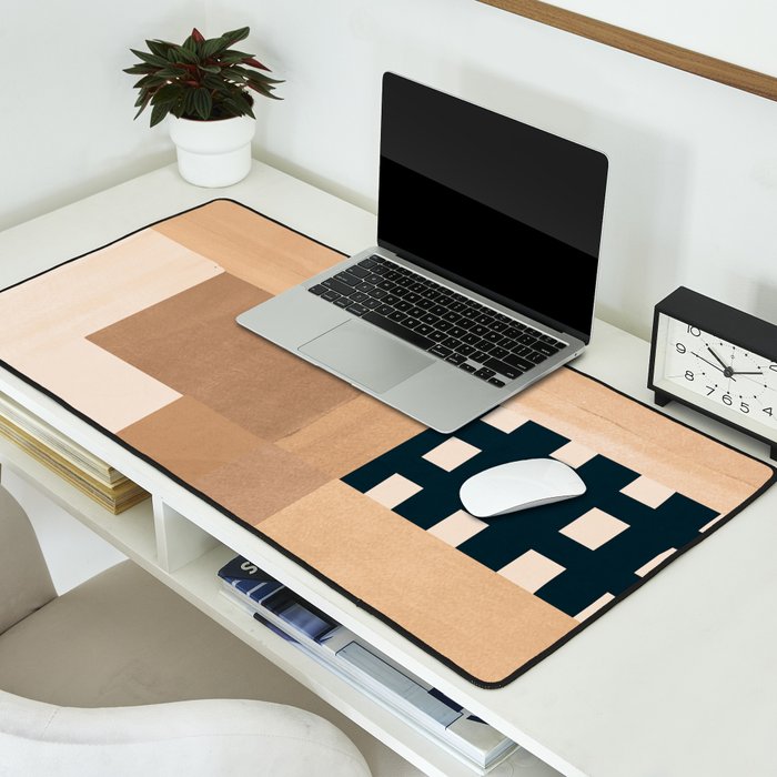 Modern Abstraction Mocha Mousse 3 Desk Mat Gallery Image 2