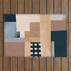 Modern Abstraction Mocha Mousse 3 Outdoor Rug Gallery Image 1