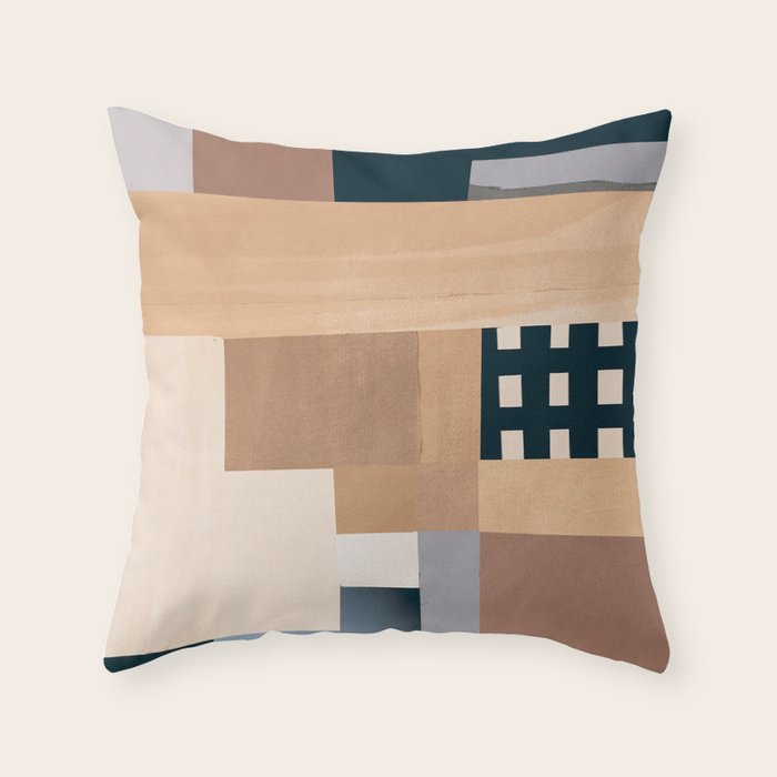 Modern Abstraction Mocha Mousse 3 Throw Pillow Gallery Image 6